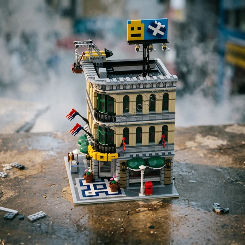 

2962 PCS MOC Modern City Street ViewHigh end department store Building Model Custom Technology Creative Assembly Kids Toys Gifts