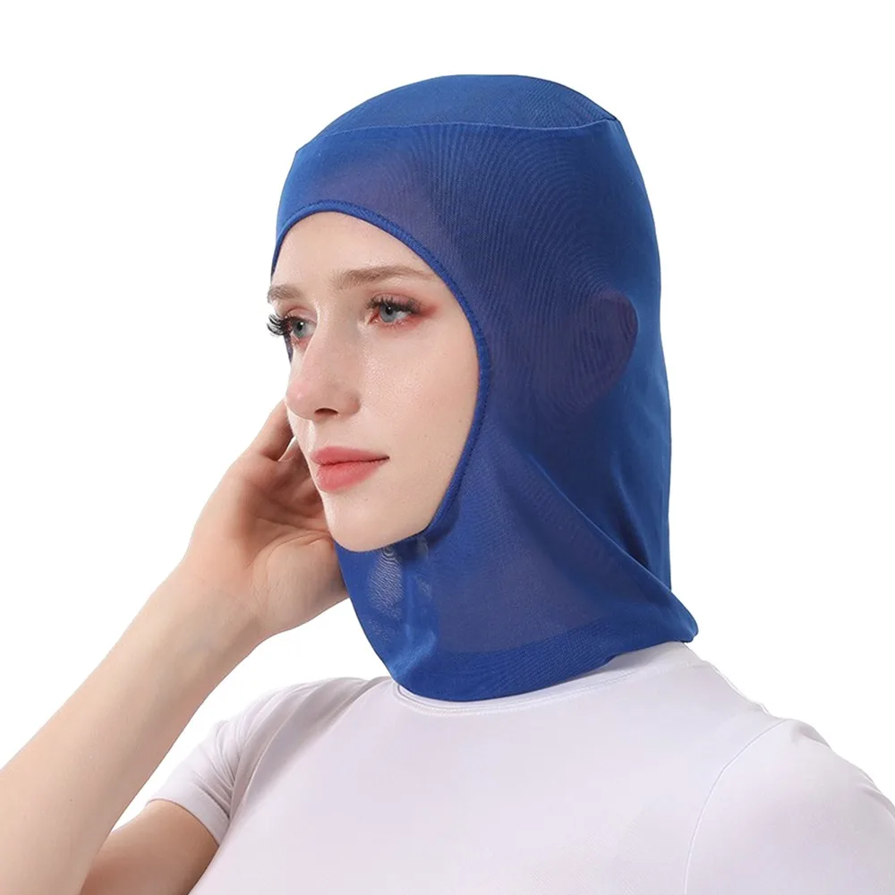 

New Elastic Dust Proof Cap Neck Protector Breathable Work Cap Solid Color Work Hat Women Men