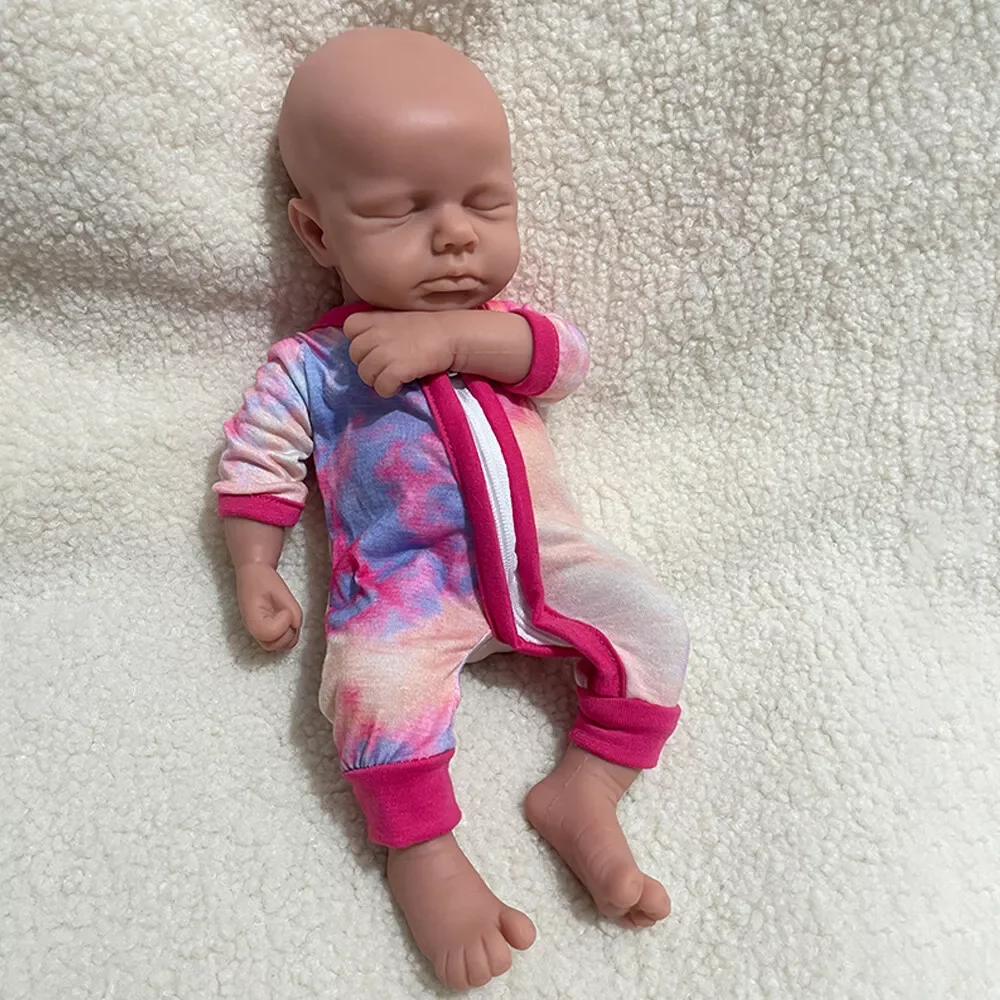 12'' Mini Soft Full Silicone Reborn Baby Twins Realistic Preemy Washable Newborn Girl/Boy Dolls Kids Toy Birthday Christmas Gift