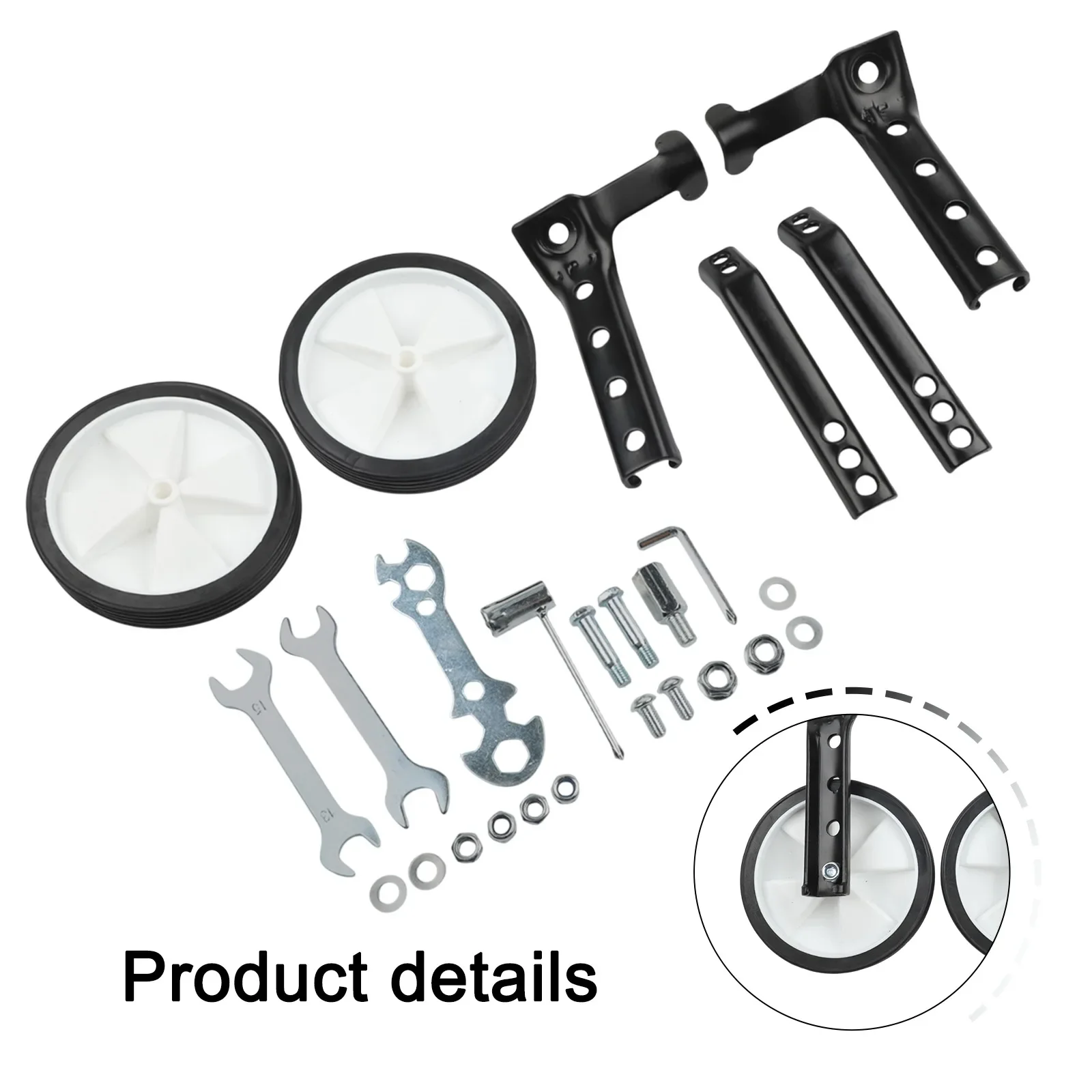 

1Pair Multi-speed Bike Stabilisers 16/18/20/22/24 Inch Balanced Small Wheel Adjustable Training Wheels For Kids Bike Wheel Parts