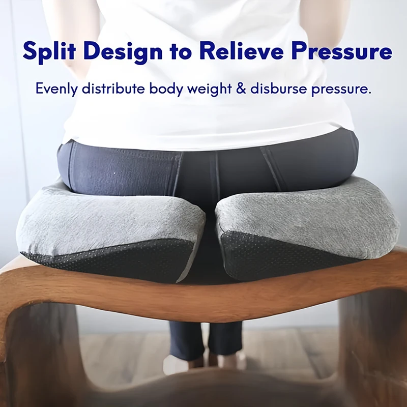 Pressure Relief Seat Cushion for Long Sitting Hours on Chair Extra Dense Memory Foam Relieve Hemorrhoids Coccyx Sciatica