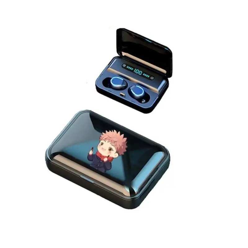 Słuchawki Bluetooth Jujutsu Kaisen douszne z etui ładującym Itadori Yuji Gojo Satoru słuchawki sportowe zestaw słuchawkowy prezent