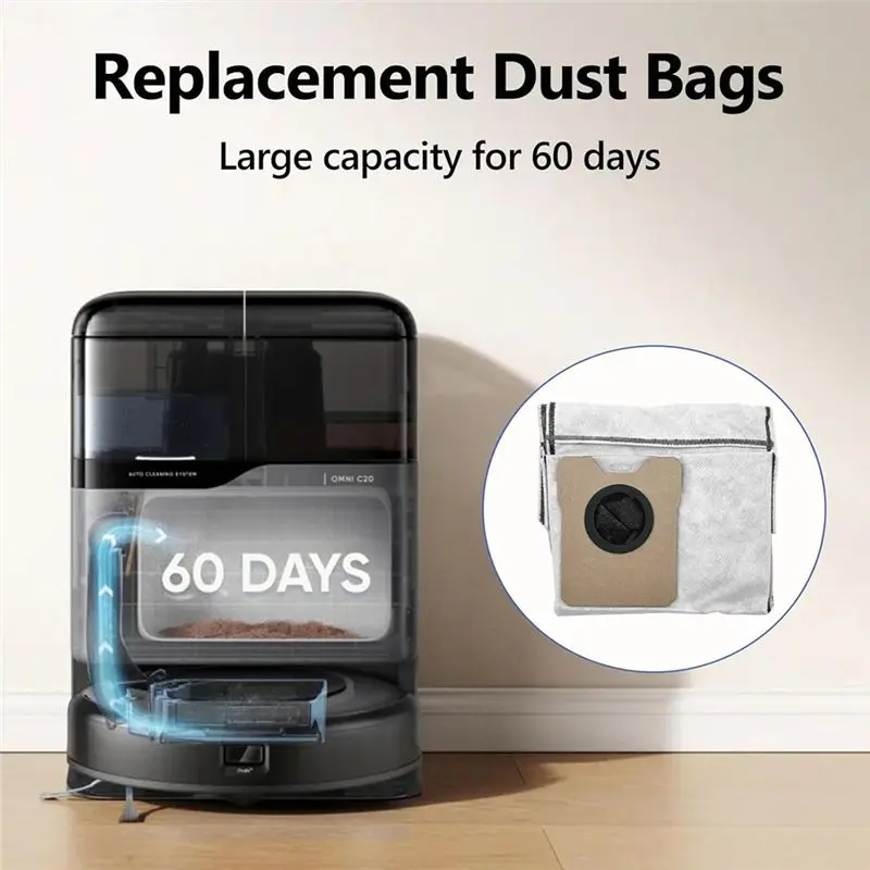 AT05-14PCS Main Brush Filter Mop Cloth And Dust Bag Set For Eufy Omni C20 Robotic Vacuum Cleaner Replacement Parts