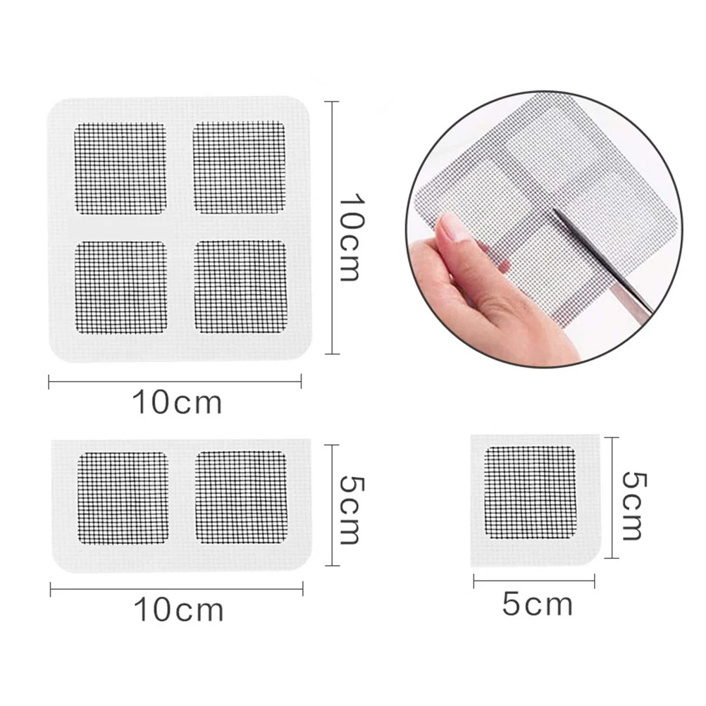 

20pcs Screen Repair Patch Wall Sticker Kit Self-Adhesive Fiberglass Mesh for Window Door Tent Pool Screen Repairs Clear Easy