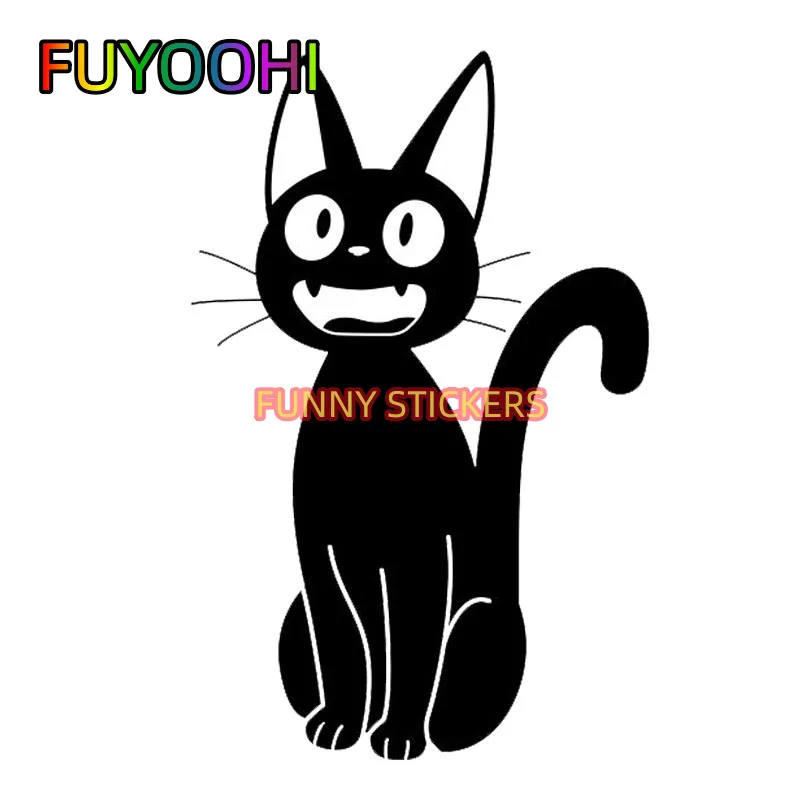 

FUYOOHI Novelty Creative Jiji Cat Car Stickers Motorcycle Cover Scratches Waterproof Car Accessories Vinyl KK Decals PVC