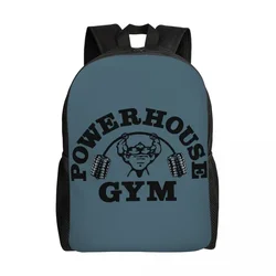 Zaini da palestra personalizzati con stampa 3D Powerhouse Fitness Building Muscle School College borse da viaggio Bookbag adatto a Laptop da 15 pollici