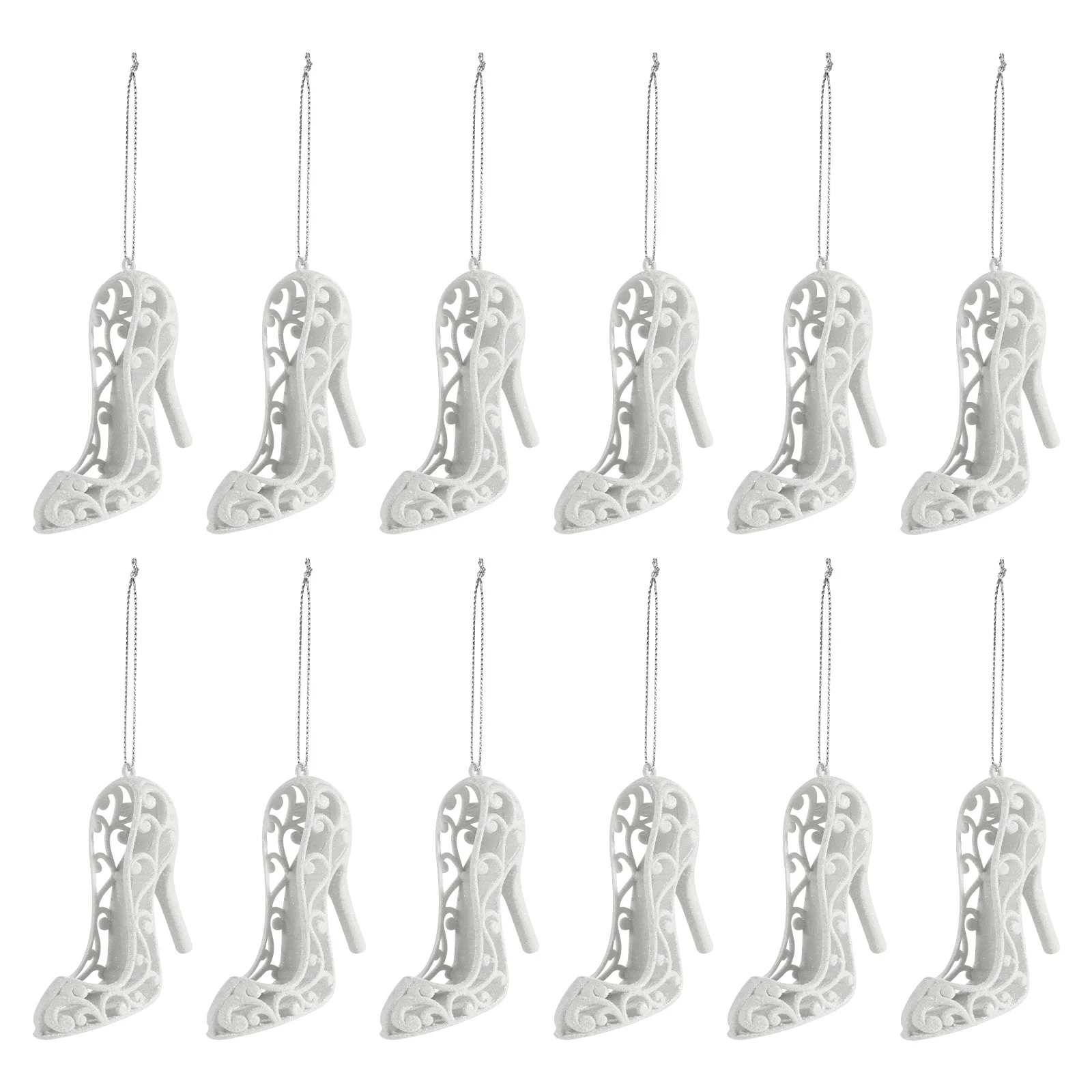 12 Pcs High Heels Pendants Cute Cartoon Accessories Safe Hanging naments Christmas Birthday Party Wedding Home Decor