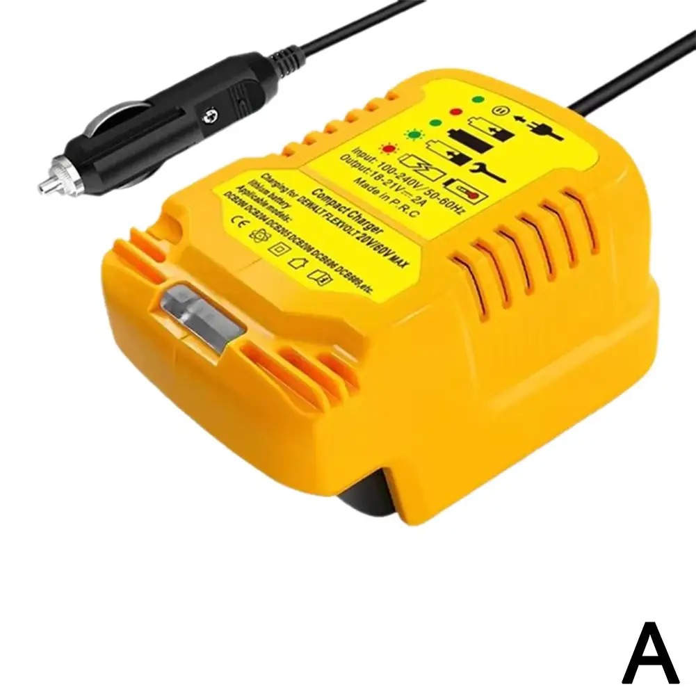 Mini caricatore compatto per veicoli per auto con batteria agli ioni di litio AC 12v/24v per caricabatterie sostitutivo per batteria al litio Makita 18v Y1q7