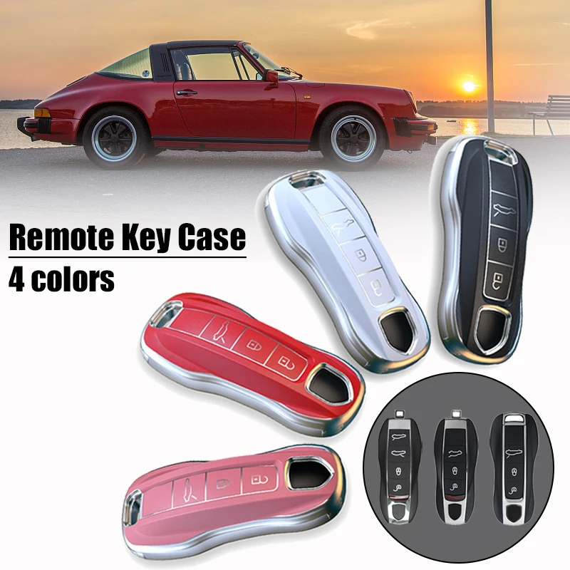 Car Smart Remote Key Case For Porsche Panamera Macan Boxster Cayman Spyder Carrera Cayenne 911 970 918 TPU Key Case Cover Shell