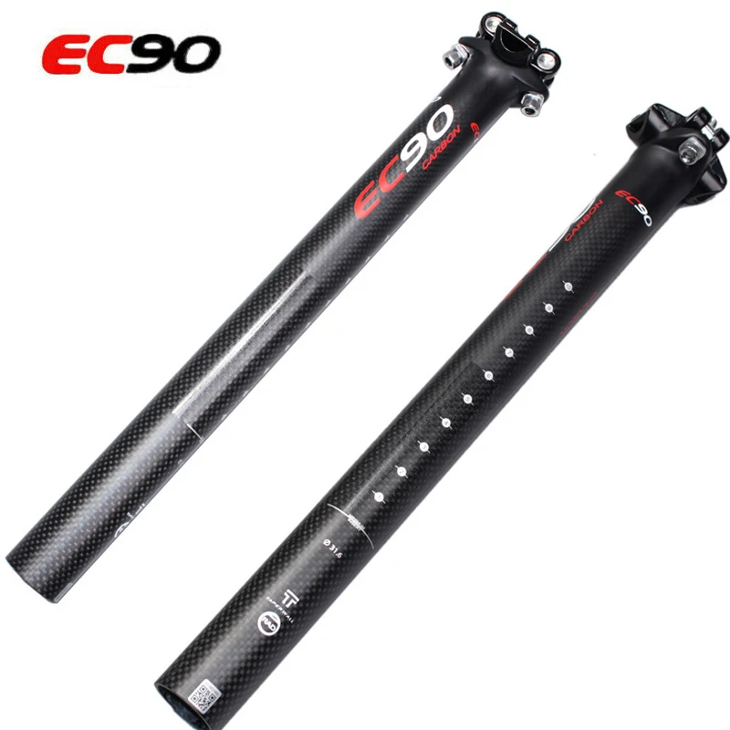 EC90 Carbon Fiber Seatpost Ultralight  27.2/30.8/31.6mm Road Mountain Bike Seat Post 350mm 400mm Bicycle Seat Tube Bike Part