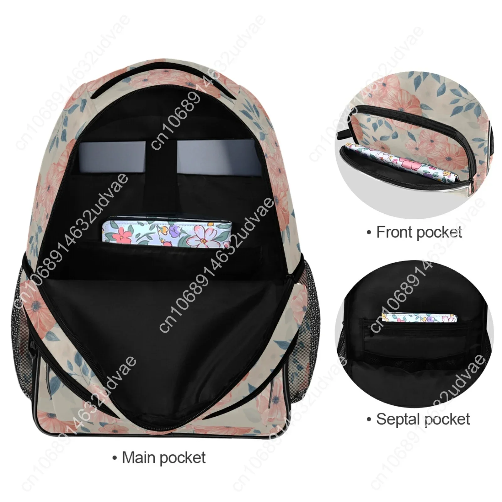 Sac à Dos d'École pour Adolescentes, Cartable de Princesse à Imprimé Floral, avec Chargeur USB, pour Élèves du Primaire, Nouvelle Collection 2022