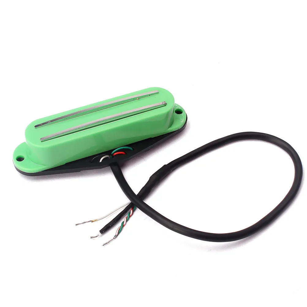 Guitar Pickup Green Dual Coil 4 Wires Humbucker Neck Pickup for Replacement Guitar Humbucker Set Low Noise Mellow