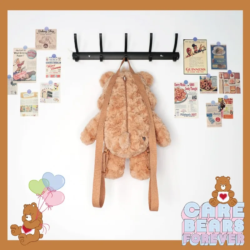 Minisoの新しいケアベアーズ ラブベア ウォームベア バックパック ぬいぐるみ バックパック レインボーベア 収納 誕生日プレゼント クリスマスプレゼント