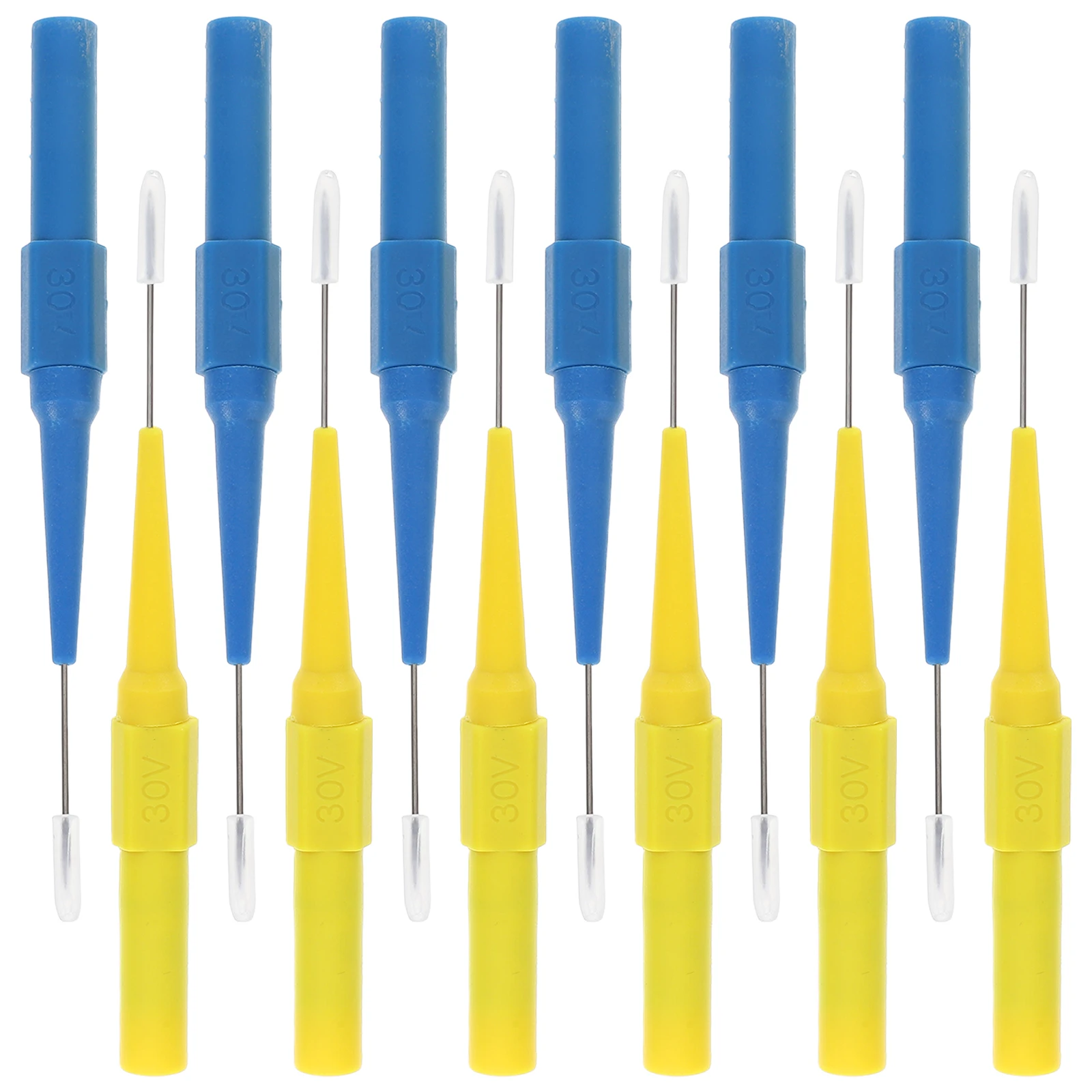 

12pcs Sharp Tip Multimeter Test Probes Fine Needle Pins Non-Destructive Insulation Wire Piercing Automotive Circuit Tester For