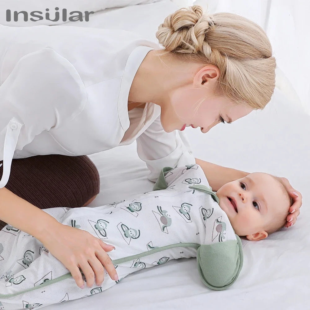 Insular Newborn Swaddle Wrap Baby Cartoon Infant Cotton Bedding Blanket For Baby Care