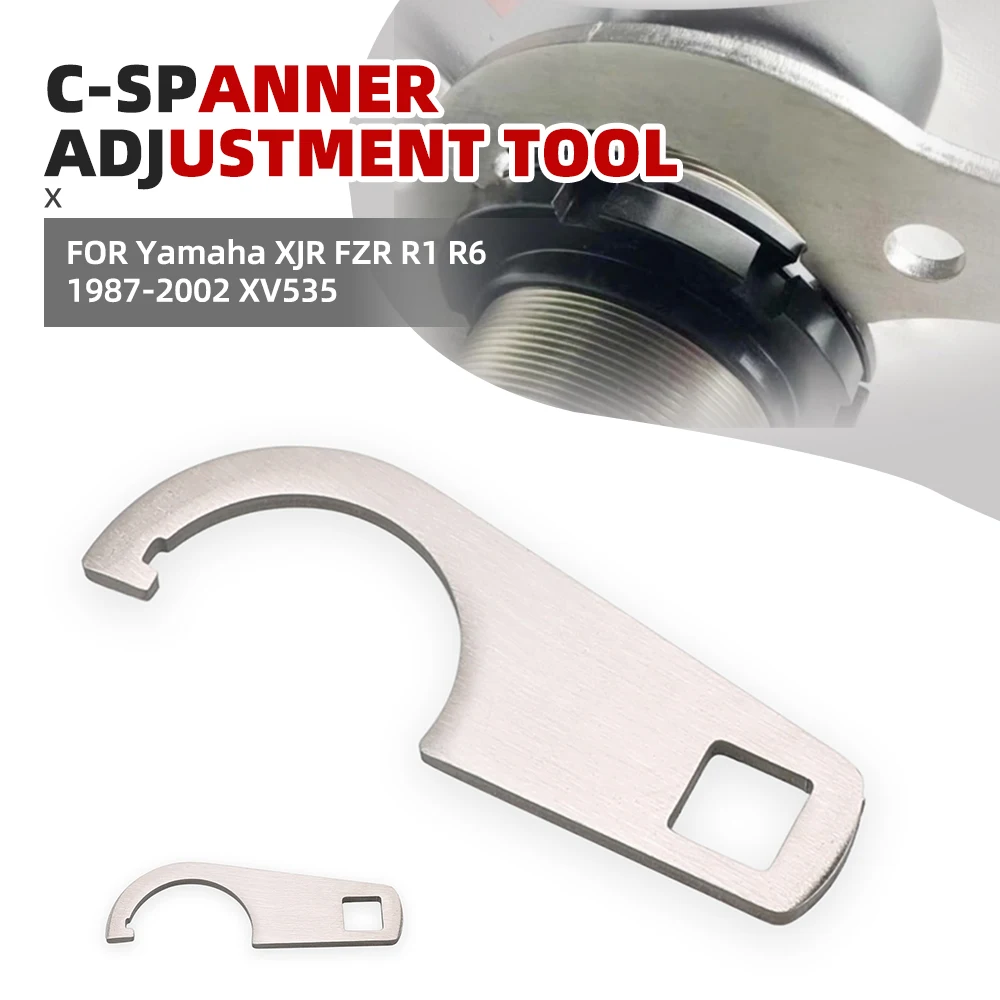 FOR Suzuki GSX-S1000F SV650 TL1000R VTX1300 Motorcycle C-Spanner Steering Stem Adjustment Tool FOR Yamaha XV750SE XV535 FZR600