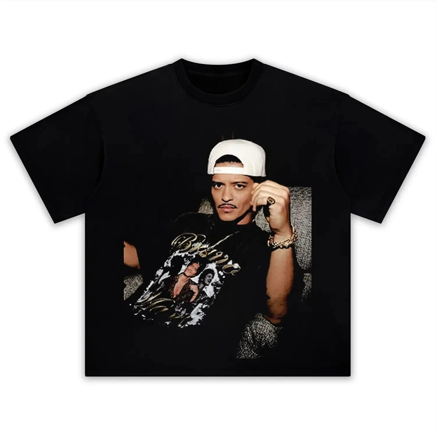 2026 Portrait Graphic T-Shirt Kids Adults Oversized Retro Music Artist Style Print Tee Casual Loose Short Sleeve Crew Neck Tops