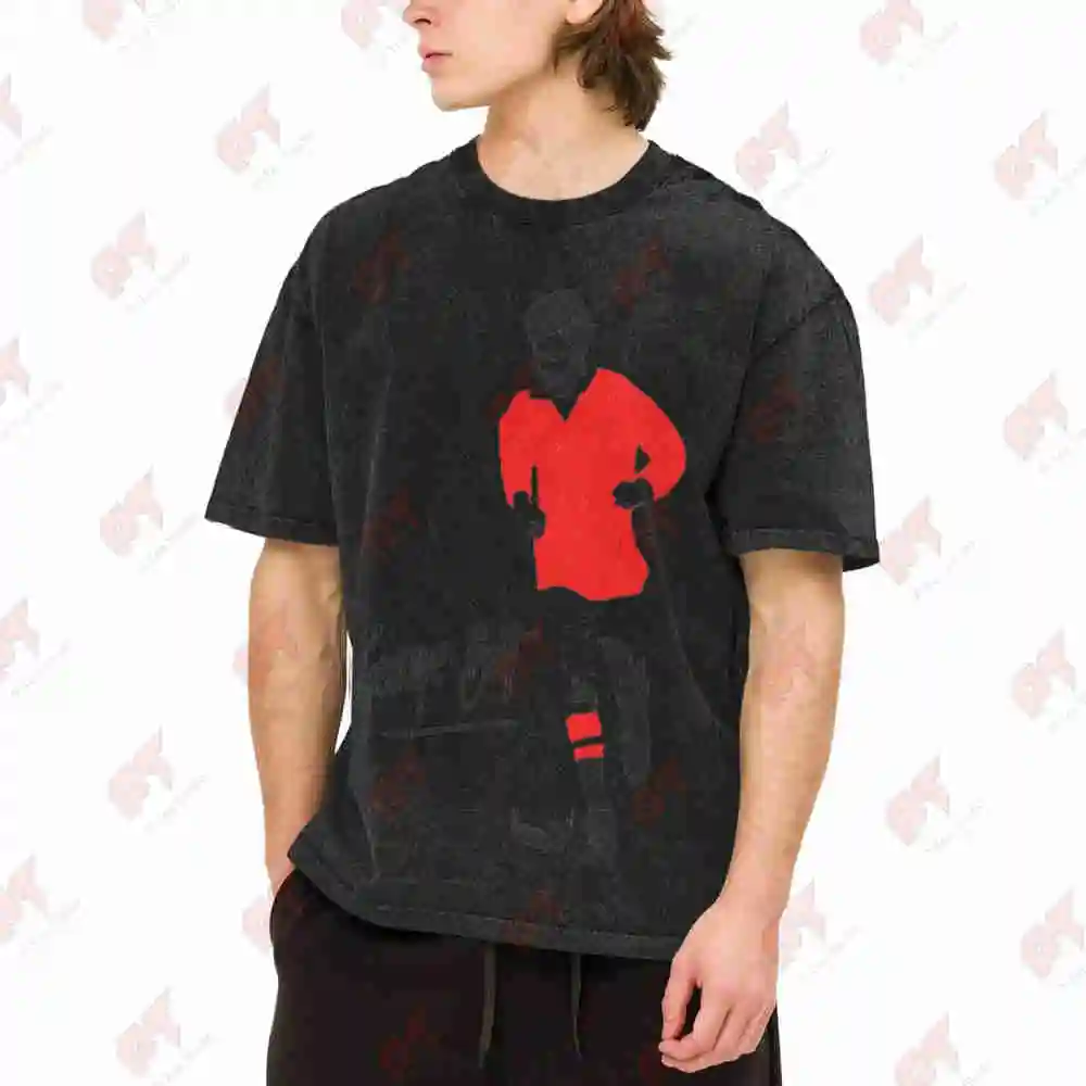 George Best Legend Number 7 Signature Vintage Washed Tee Pure Cotton T-Shirt
