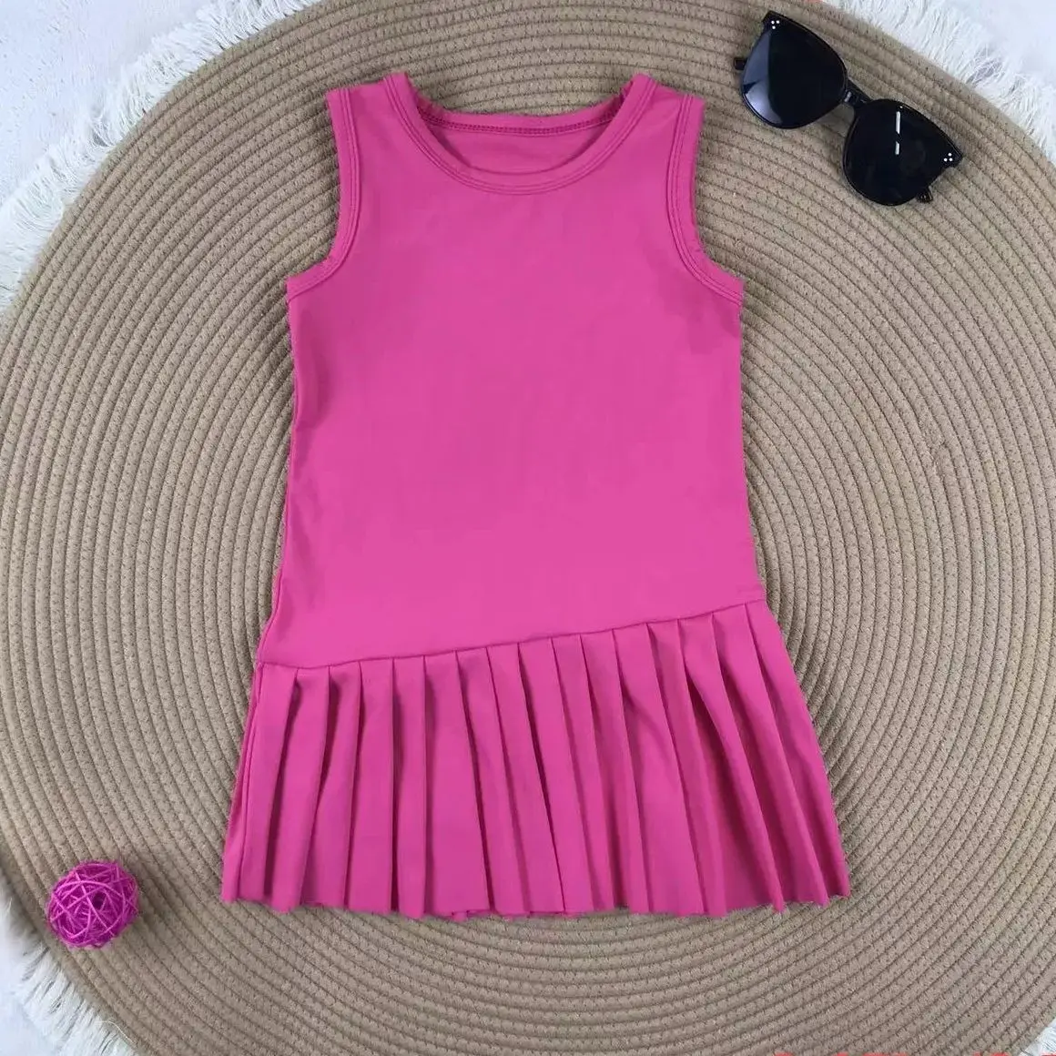 

Детское летнее платье для йоги с цветочным принтом, без рукавов, с оборками, дышащее, удобное, повседневная одежда для девочек, для малышей и младенцев