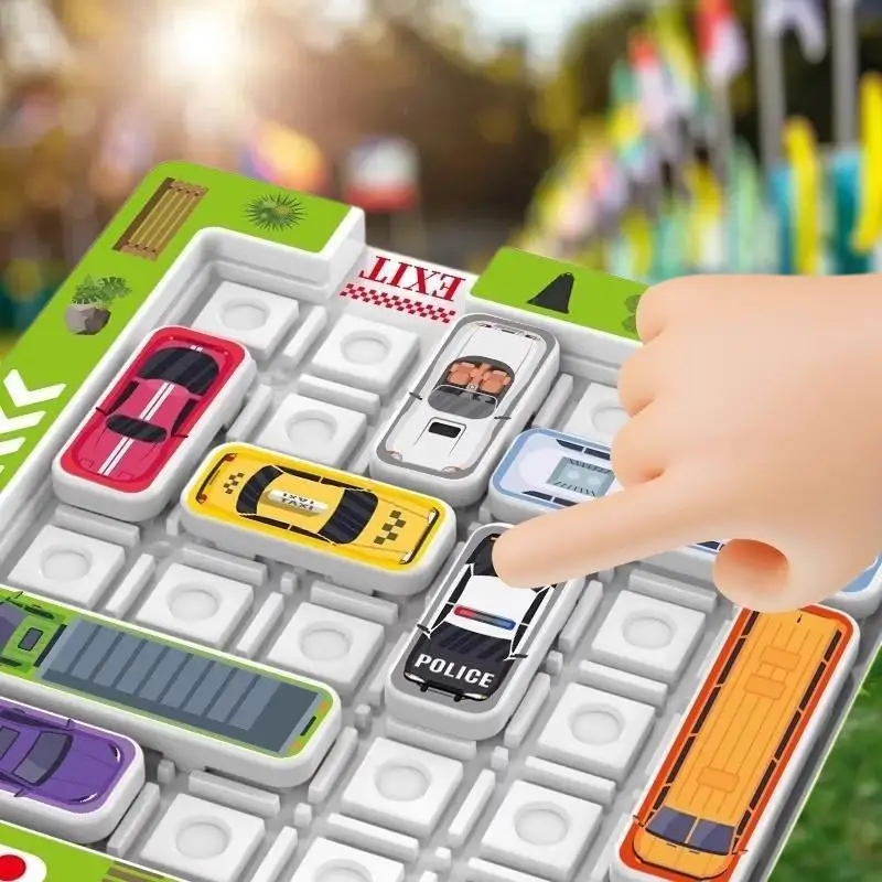1 conjunto de estacionamento com veículos em movimento e brinquedos de labirinto, jogo educativo infantil para pensamento lógico e concentração