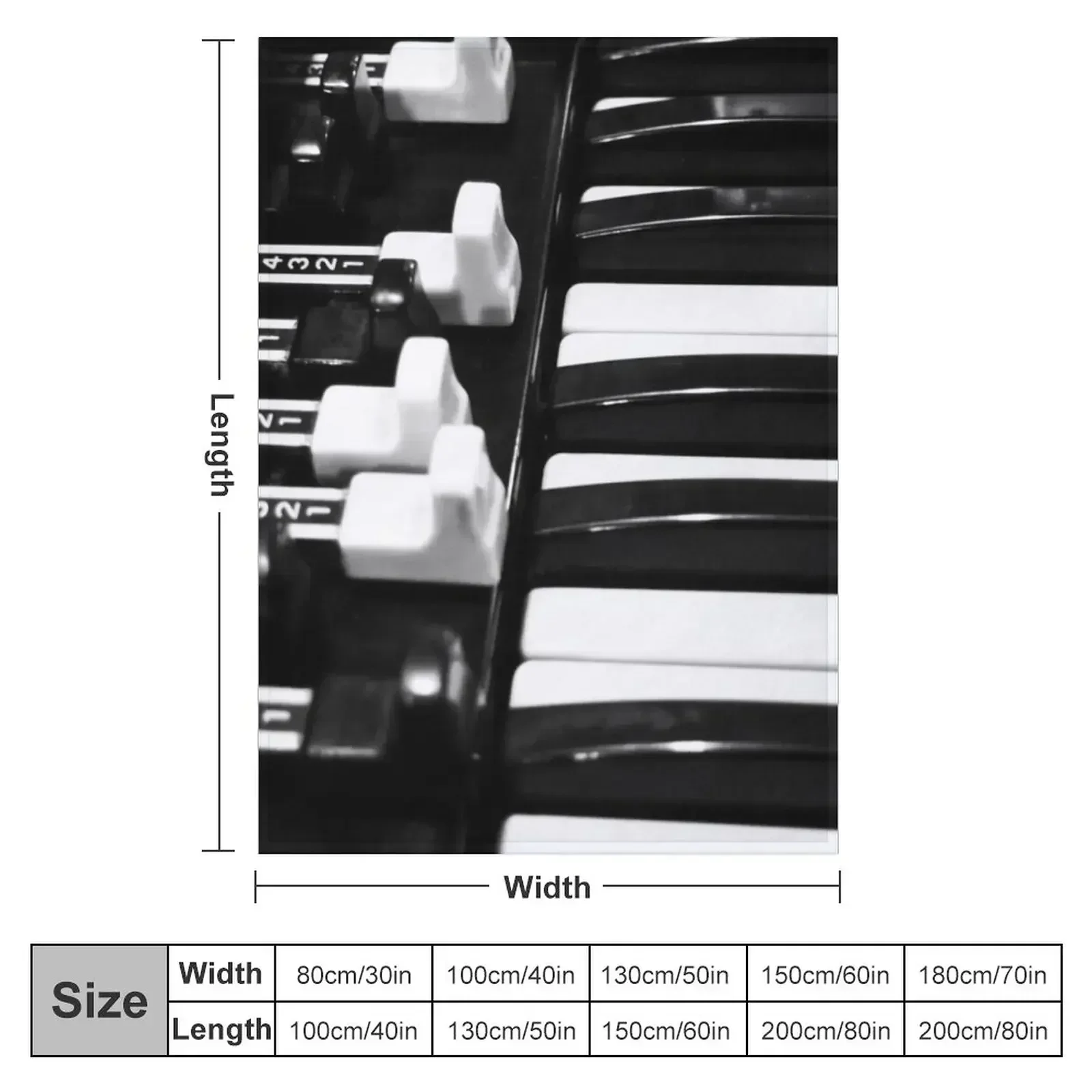 Hammond B3 Organ Throw Blanket couch cozy soft plush fuzzy picnic outdoor blanket