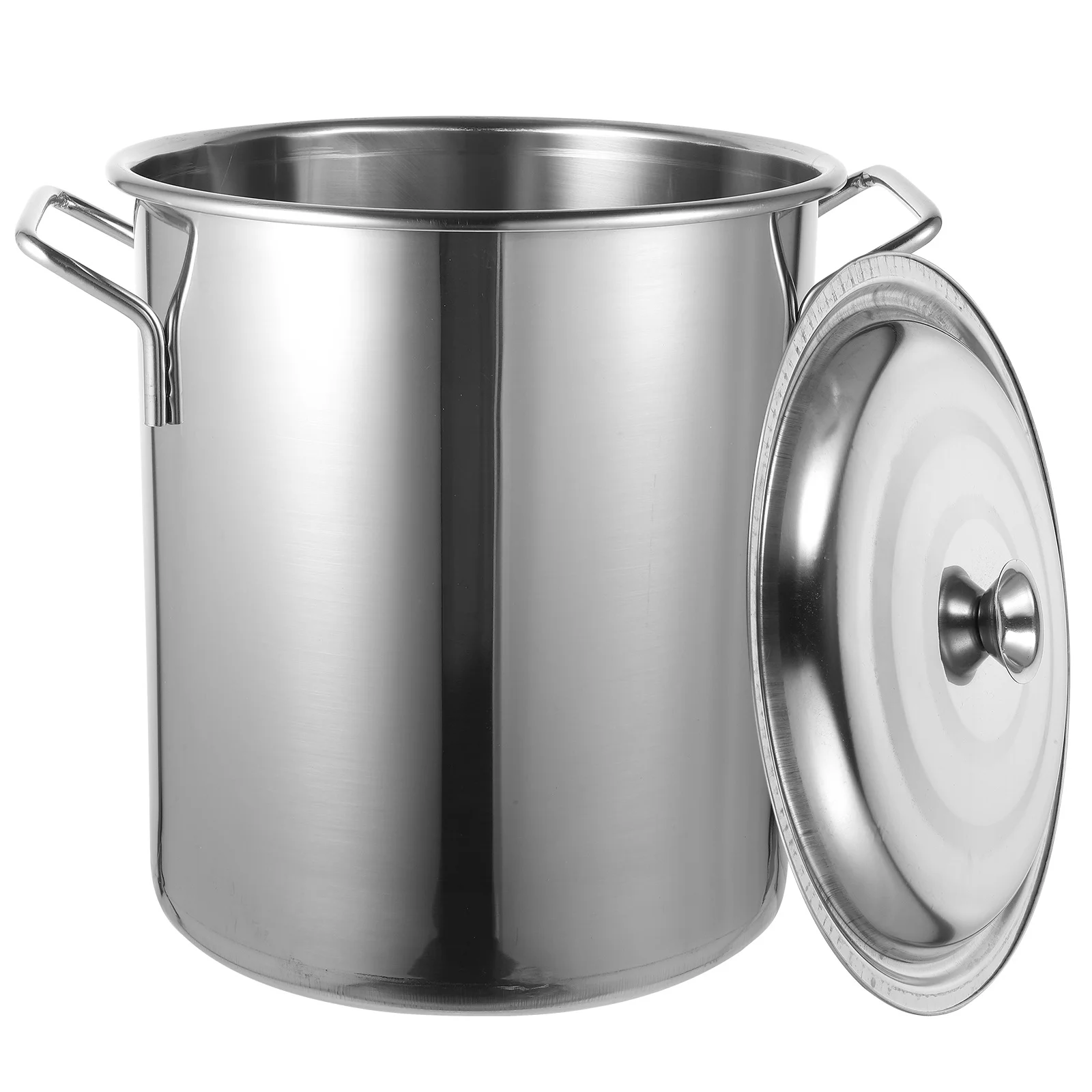 

Stainless Steel Thick Stockpot Large Capacity 22Cm Lid Soup Pot Multipurpose Cooking Pot for Crawfish Crabs Brewing