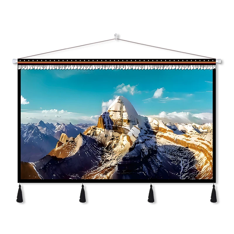 

Bed and breakfast restaurant box living room background hanging cloth