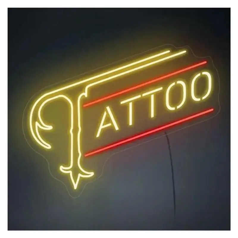 Tattoo Neon Sign Light Dimmable USB Powered For Business Shop Bar Beer Living Room Man Cave Club Bedroom Wall Art Decor