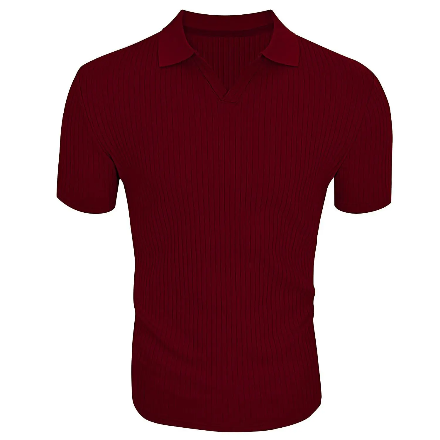 Neues Sommer-Herren-Freizeit-Poloshirt mit Kragen, V-Ausschnitt und Kurzen Ärmeln für den Täglichen Gebrauch – Detail 39