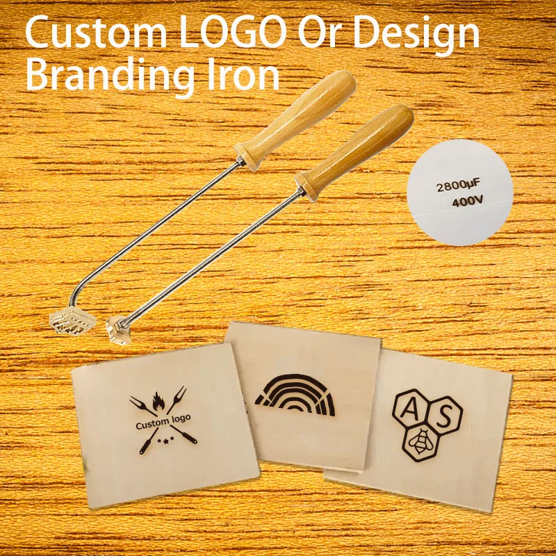 

Custom LOGO Branding Iron Private Stamp Hot Brass For Wedding Party Company Wood Leather Cake Burger Seal Heating Brass DIY Gift