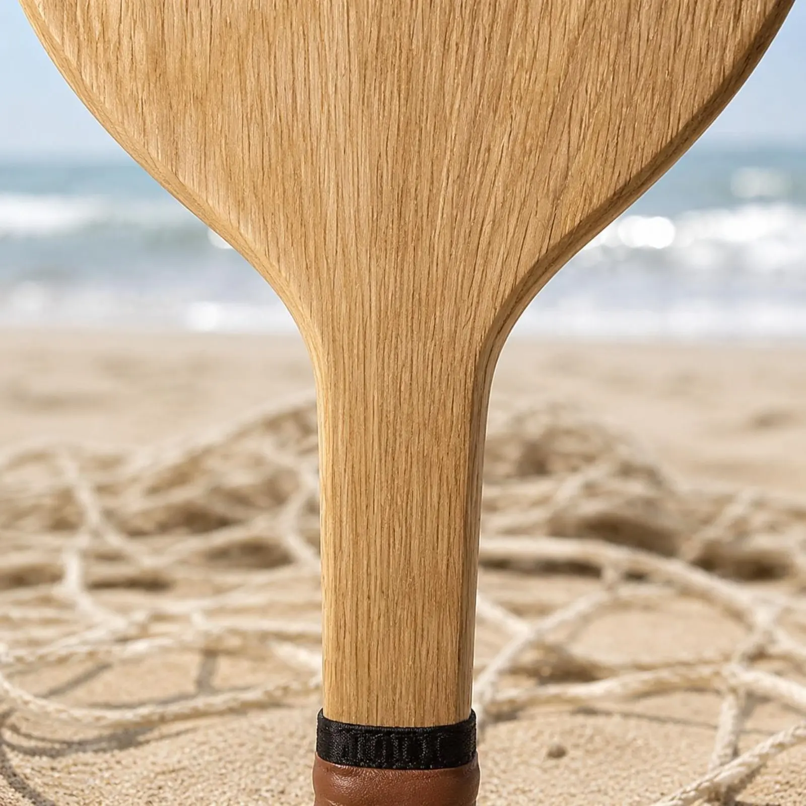 Beach Tennis Racket Sturdy Wooden Beach Paddle Wooden Paddle Racket Lightweight Sports Gear Comfortable Grip for Training view 5