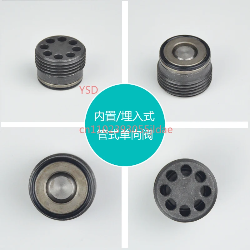 

Tubular built-in screw-in button check miniature cartridge valve, G1/4, 3/8, 1/2, 3/4.