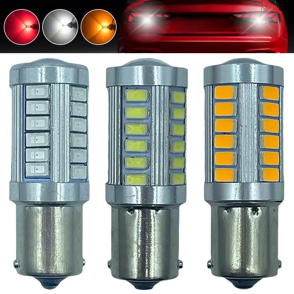 1pcs Car Led Bulb 1156 1157 5730 5630 33smd White Turn Signal Backup Lights Parking Reverse Lamps Brake S2o4