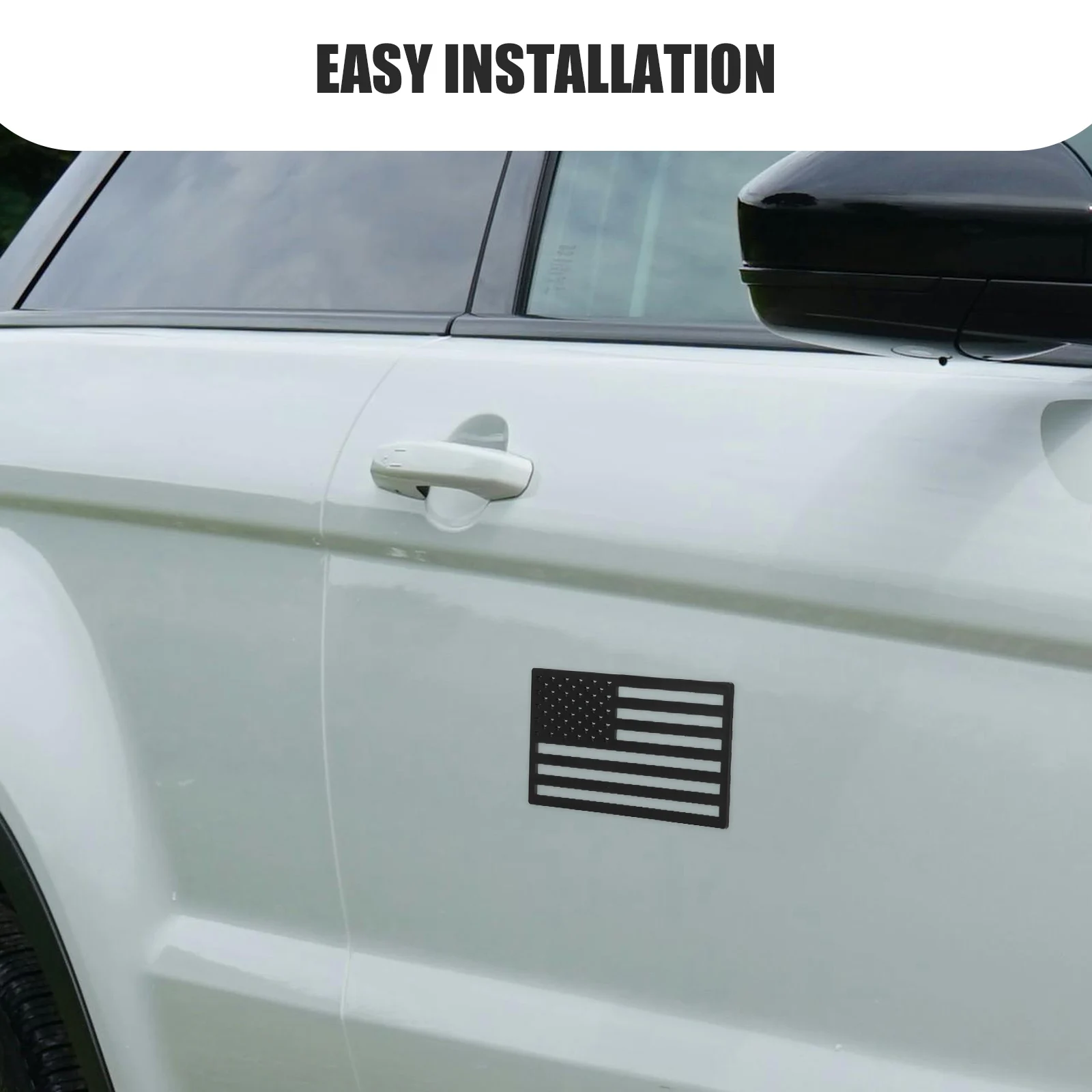 

1 Pair American Flag Car Decal Waterproof Durable Sticker For Trucks Suvs Rear Window Vehicle Decoration Patriotic Usa Flag