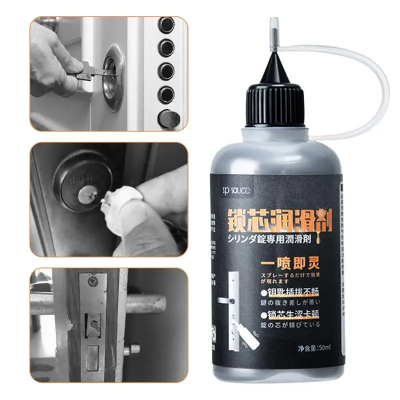 Graphite Dry Lubricants Durable Door Lock & Hinge Lubricants Professional Door Lock Lubricant With Smart Straw Spray