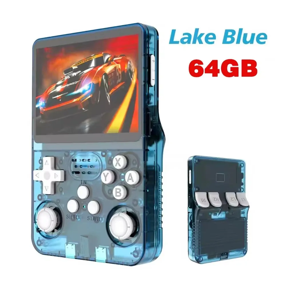 R36s Neue Handheld-Spielkonsole Open Source Linux 3,5-Zoll IPS-Bildschirm Tragbarer 128GB Videoplayer Weihnachtsgeschenk