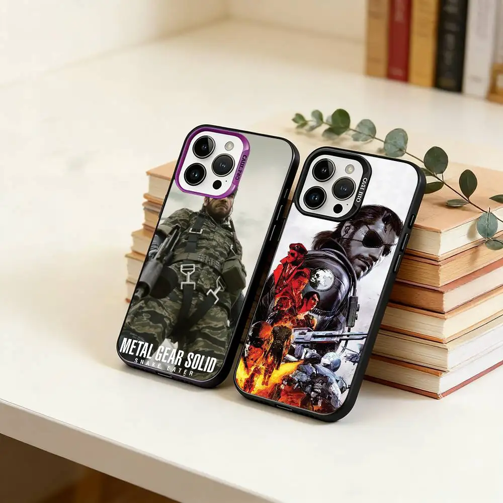 GM-Metal Gear Solid1  Phone Case For iPhone 17,16,15,14,13,12,11 Plus,Pro Max,XS,Colored Silver Plated Inside Cover
