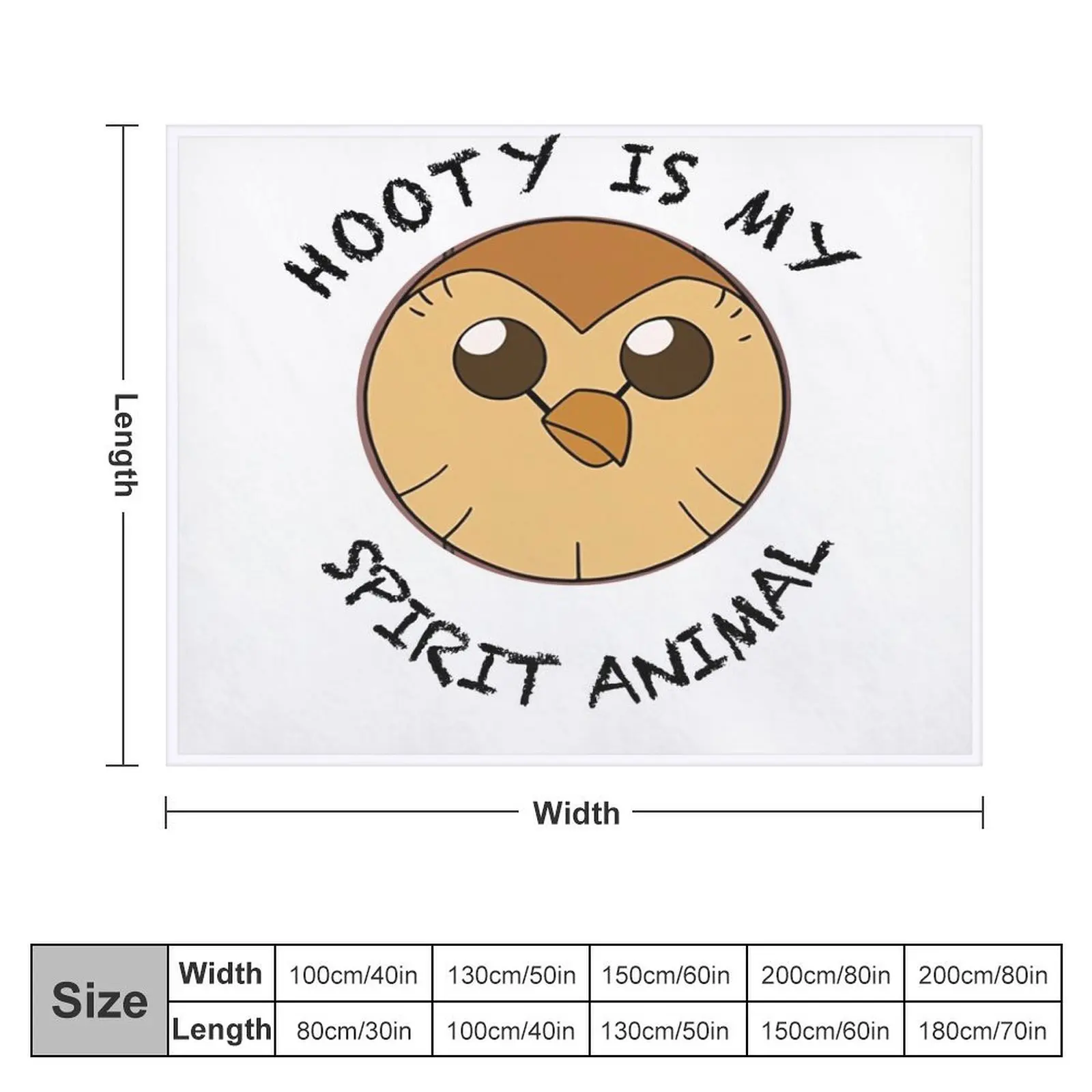 Hooty is My Spirit Animal Throw Blanket Designers Personalized Gift Giant Sofa Summer Beddings Blankets