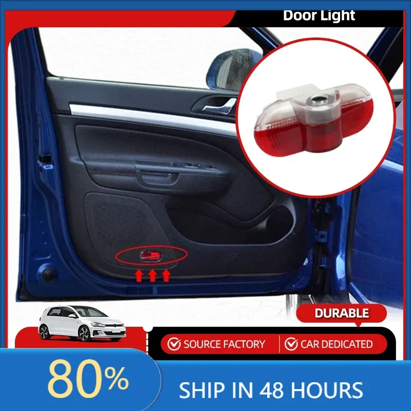 

2026 Чехол для ключей Hot Hub, 2 шт. для Volkswagen VW GOLF 3 4 MK3 MK4 Jetta Beetle Bora Caddy Touran, светодиодный автомобильный дверной логотип Ghost Shadow