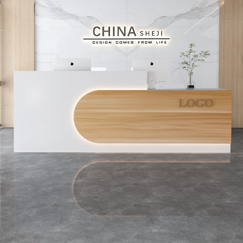 Beauty Unique Reception Desk Small Professional Design Modern Bar Counter Vintage Center Recepcion Desk Commercial Furniture