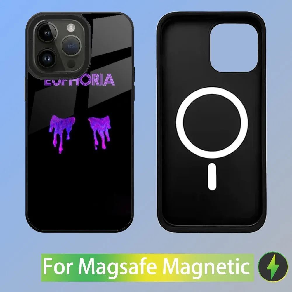 TV Series Euphoria Phone Case For iPhone 16,15,14,13,12,11,Plus,Pro,Max Mini Magsafe Magnetic Wireless Charging