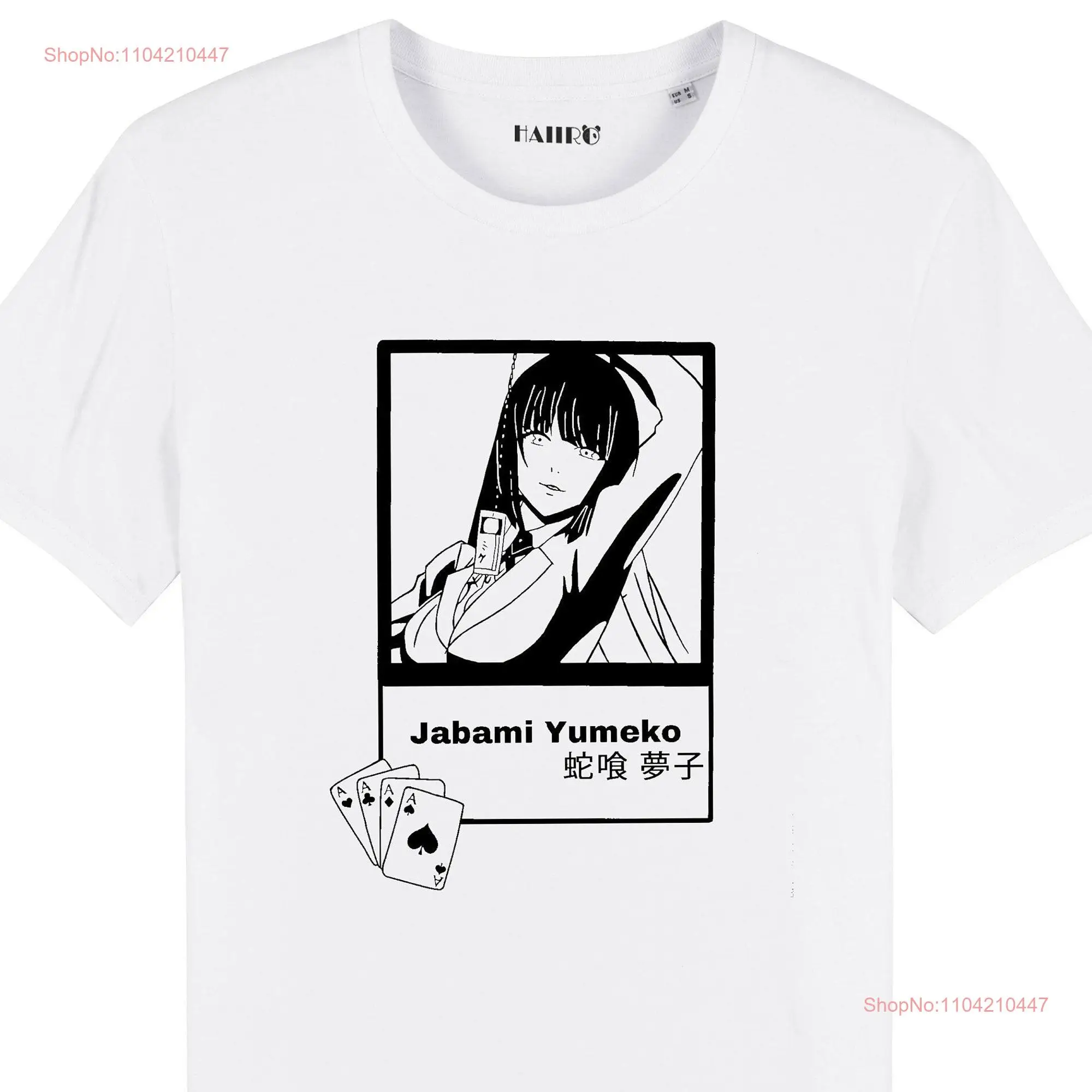 Jabami Yumeko T shirt Gambling School Kakegurui Anime Japan Fan  long or short sleeves