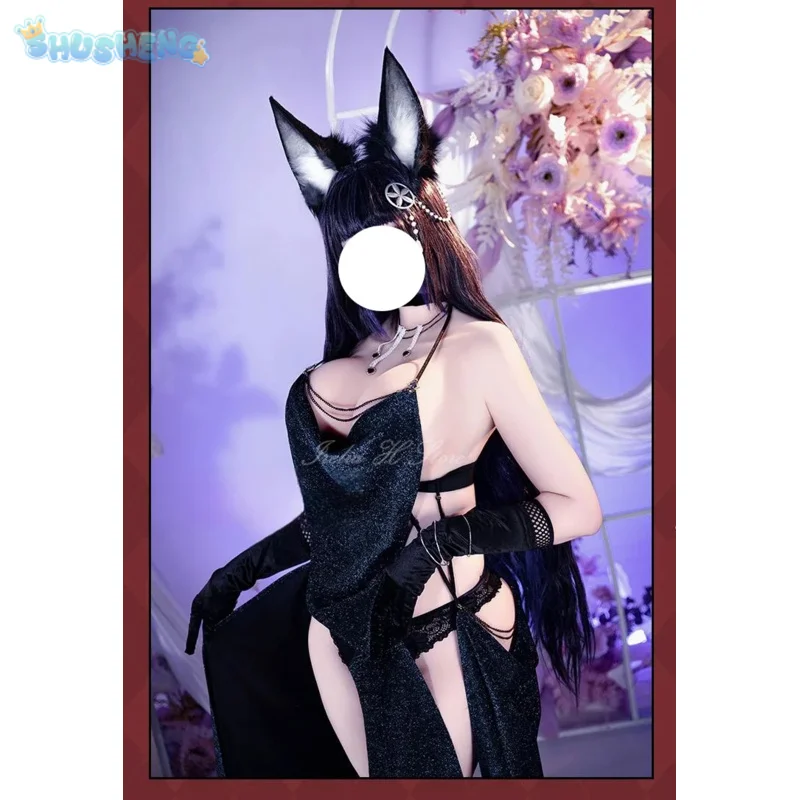 musashi-anime-azur-lane-cosplay-costume-femme-sexy-noir-fente-longue-robe-bandeau-collier-gant-ensemble-halloween-fete-uniforme