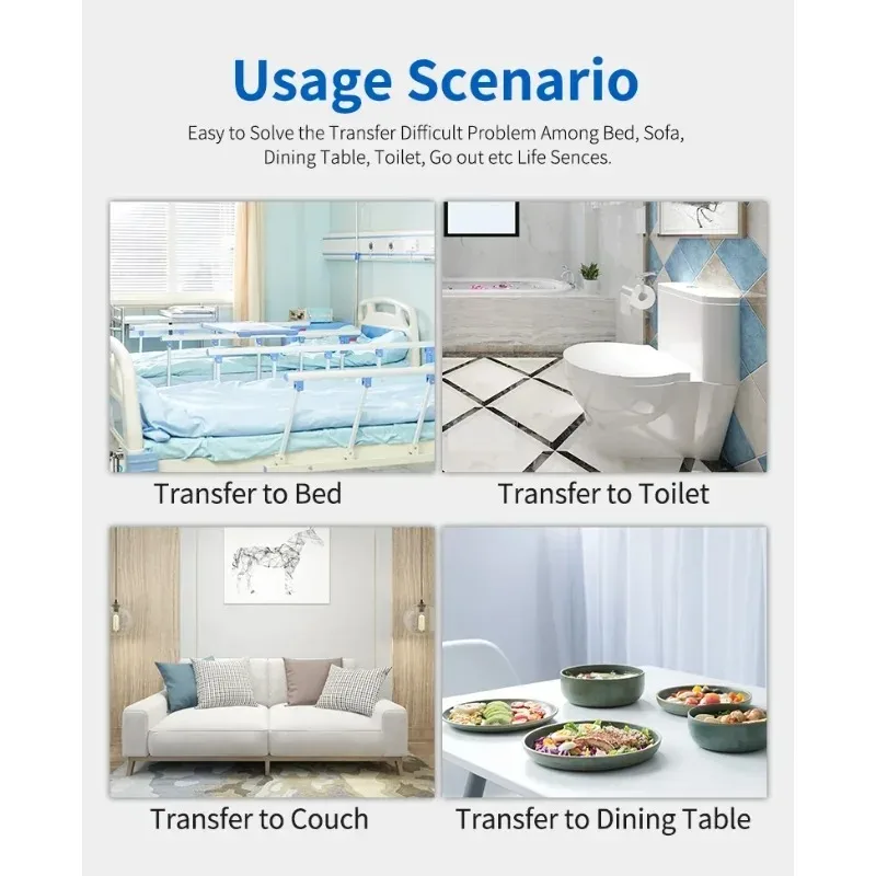 Professional Self-Service Patient Lift Transfer Chair Medical Care Equipment with Soft Cushion Toilet Seat