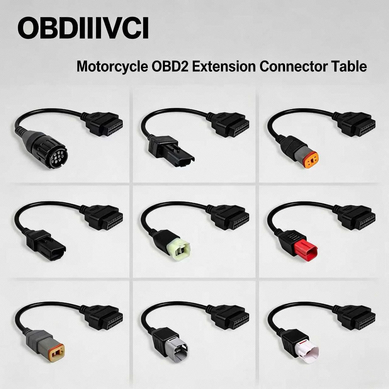 

Кабель-адаптер OBD2 для мотоциклов, совместимый с YAMAHA/Honda/BMW/KYMCO/Harley/Suzuki/Kawasaki/Ducati/Aprilia