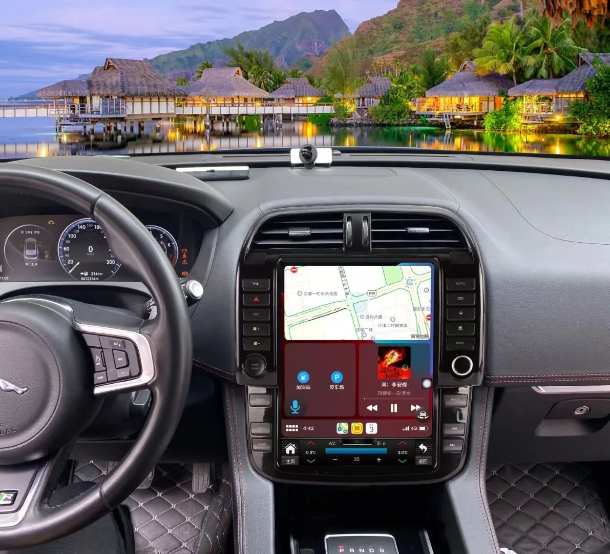 

Android 13 Tesla Style screen for Jaguar F-pace 2016 2017 2018 2019 GPS Car Navigation Media Stereo Player Radio head unit