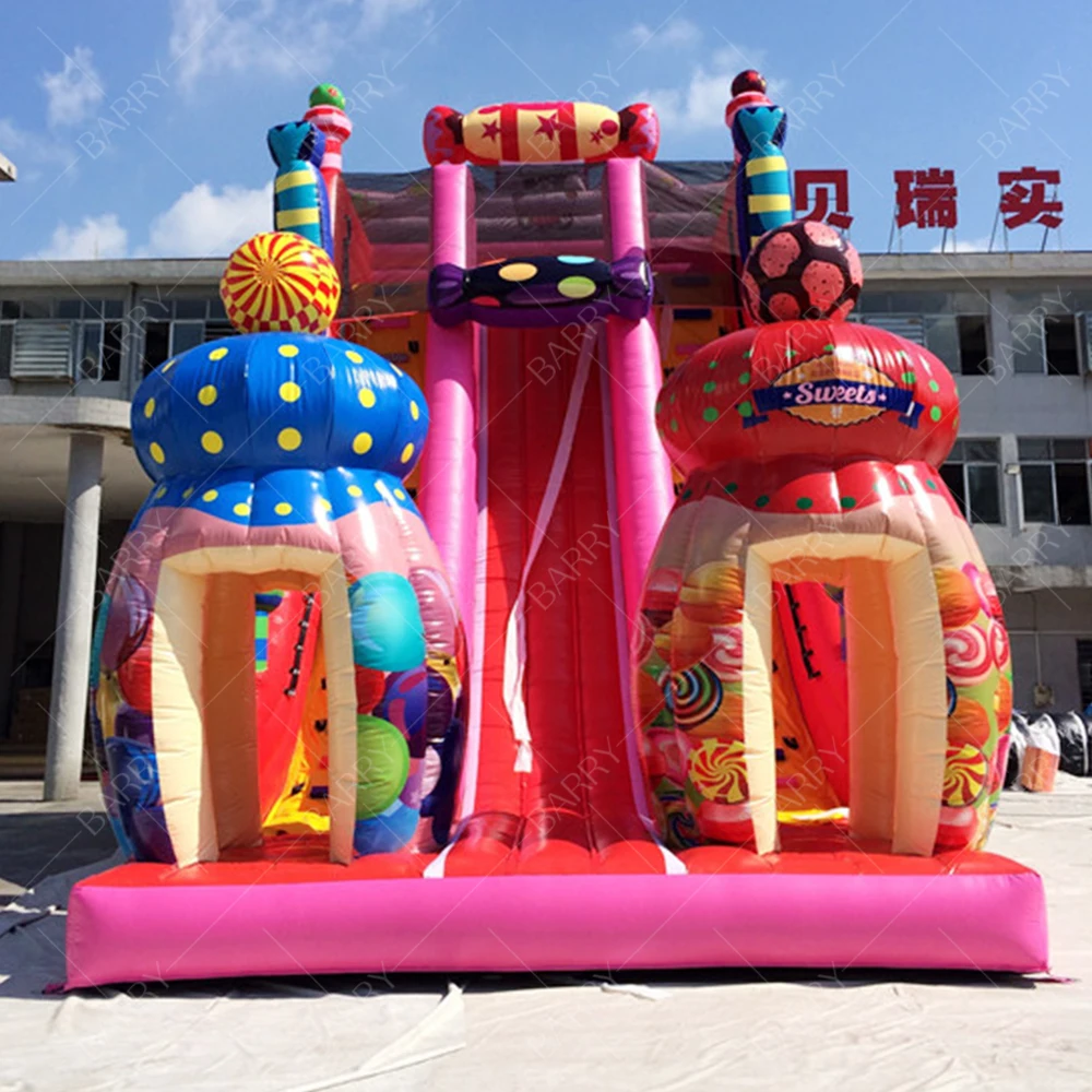 

Factory Manufacturer Cheap Children Inflatable One lane slip Slide Commercial pink Princess Inflatable Bouncer Slide