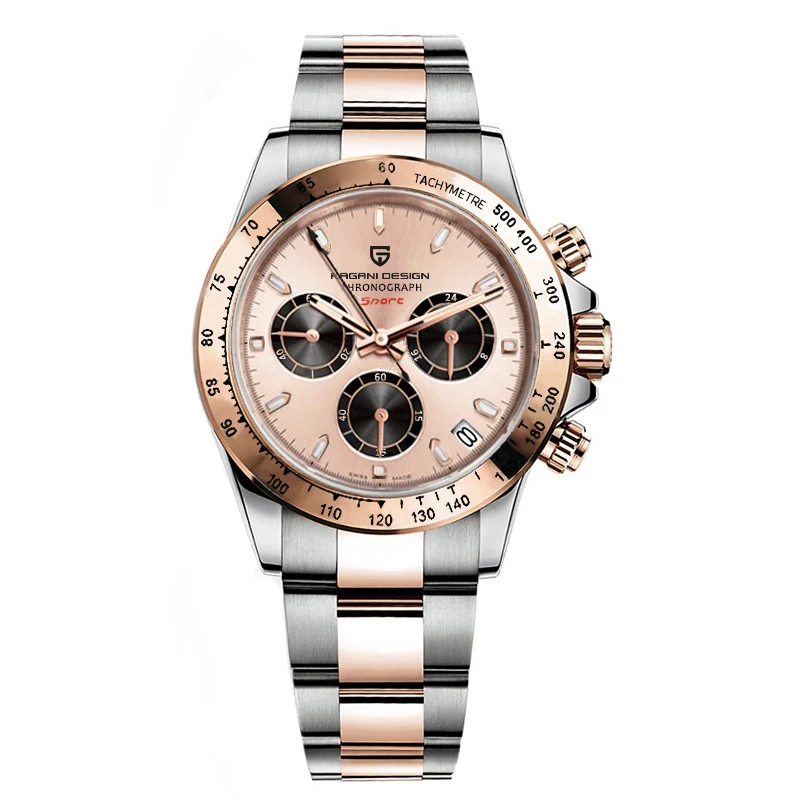 2026 PAGANI DESIGN Neue farbige Diamanten Herrenuhren Top-Marke Luxus Quarz-Armbanduhr Herrenuhr Herren Chronograph Japan VK63