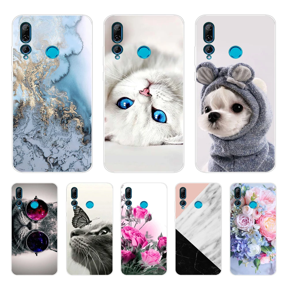 For Huawei P Smart 2019 Cases Silicon Soft TPU Back Cover on Huawei P Smart plus 2019 Case Cover for huawei p smart Z bumper cat