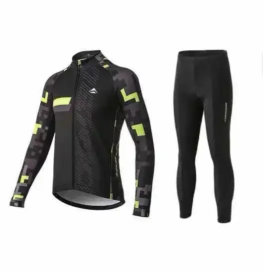 Summer mountain bicycle gear professional long-sleeved cycling suit breathable quick-drying men and women.